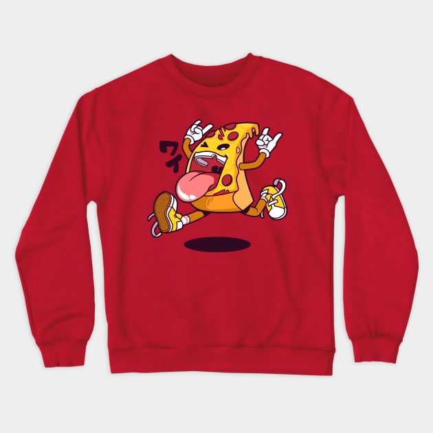 Pizza Jump Crewneck Sweatshirt by mankeeboi